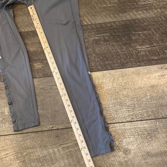 IVIVVA Grey Blue Full Length Ruffled Leggings Size 12 - Picture 7 of 10